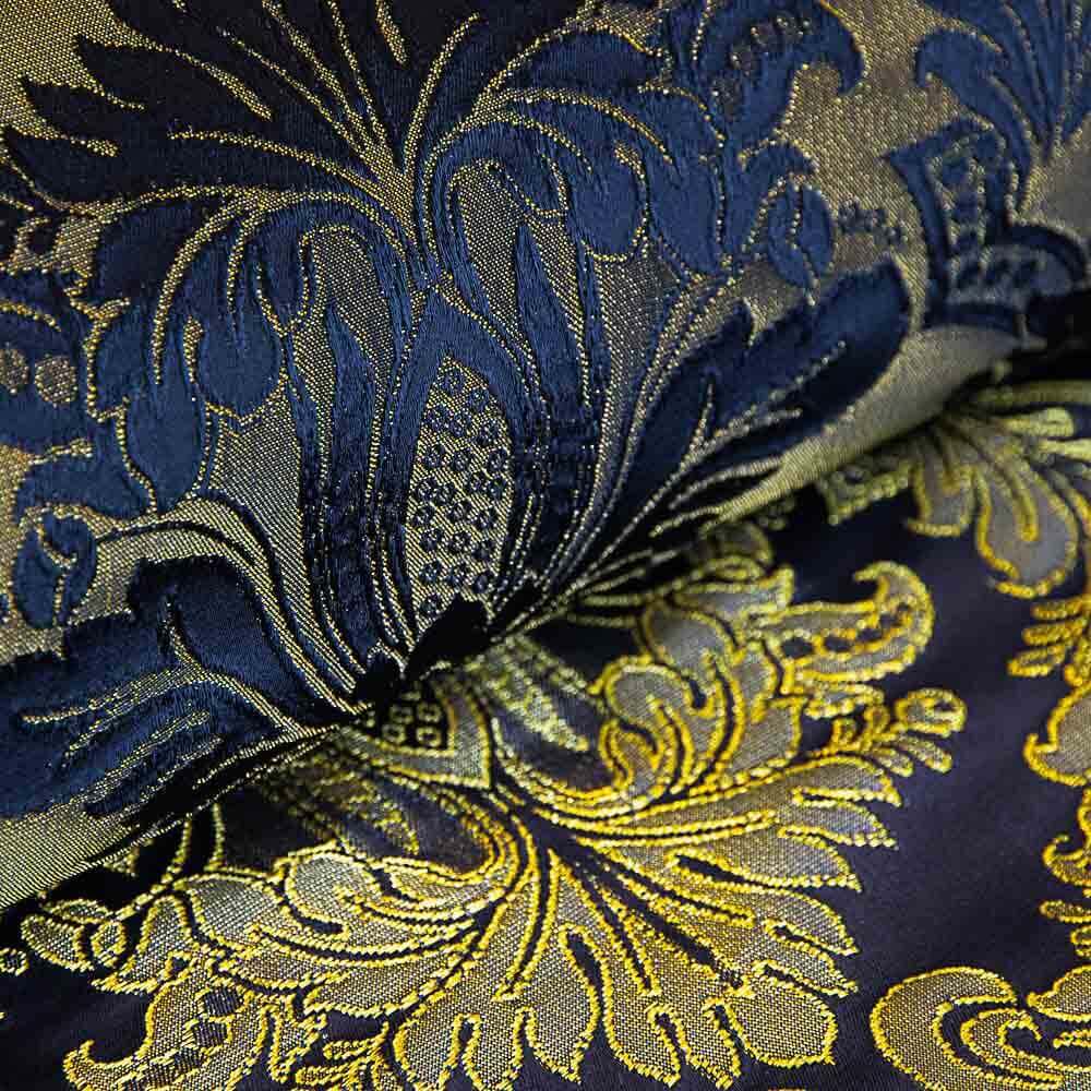 Jacquard Cofrade Bleu Métal Doré - Ribes y Casals