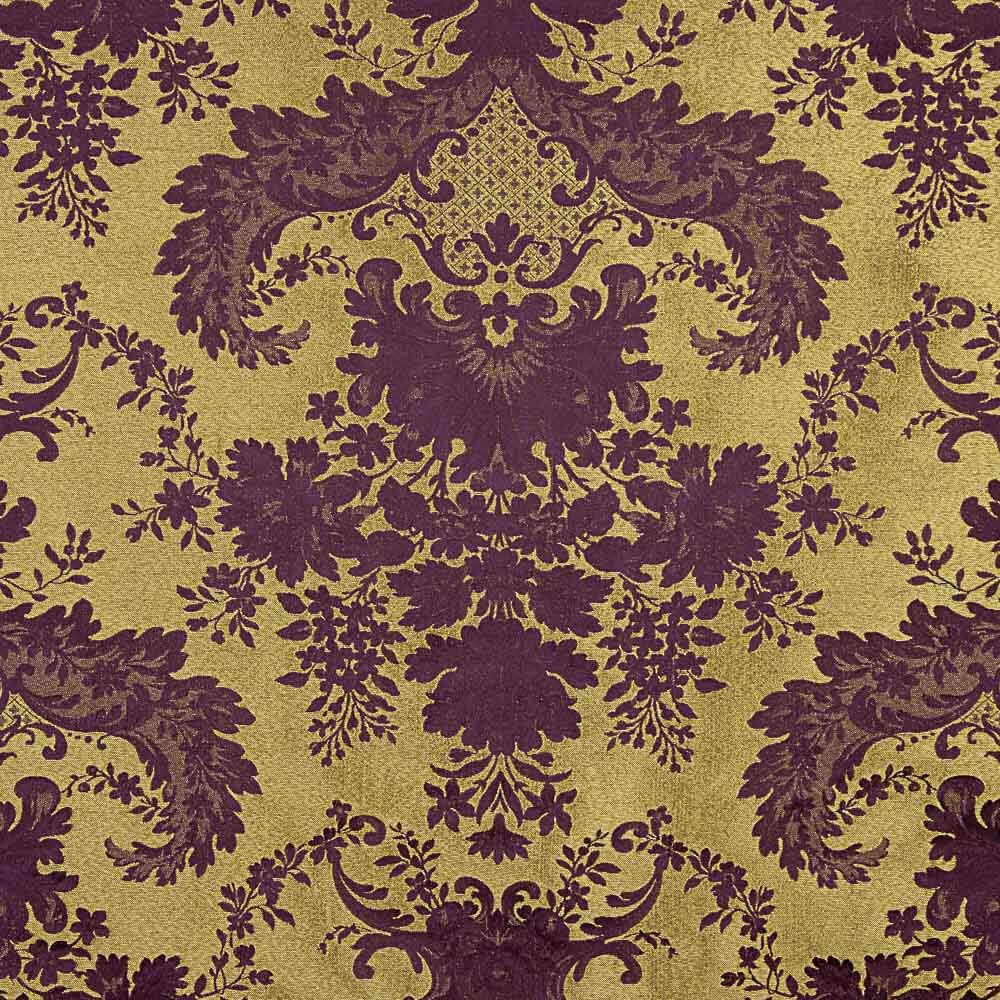 Jacquard Cofrade Violet Métal Doré - Ribes y Casals