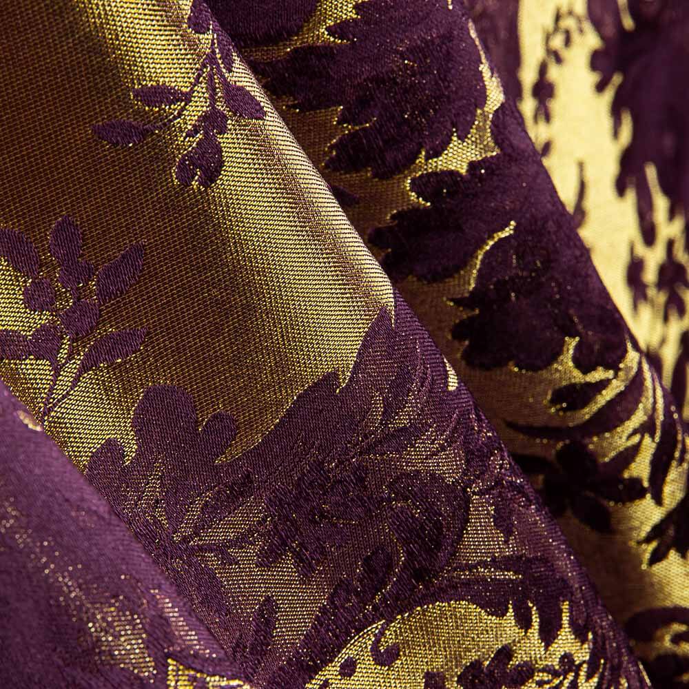 Jacquard Cofrade Violet Métal Doré - Ribes y Casals