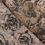 Brocart Fleurs Marron Chocolat - Ribes y Casals