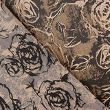 Brocart Fleurs Marron Chocolat - Ribes y Casals