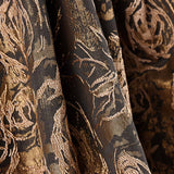 Brocart Fleurs Marron Chocolat - Ribes y Casals