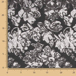 Brocart Fleur Noir Argent - Ribes y Casals