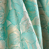 Brocart Fleurs Vert Aqua - Ribes y Casals