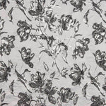 Brocart Fleur Argent Noir - Ribes y Casals