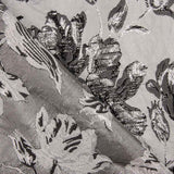 Brocart Fleur Argent Noir - Ribes y Casals