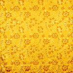 Brocart Lurex Fleur Jaune Rouge Doré - Ribes y Casals