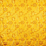 Brocart Lurex Fleur Jaune Rouge Doré - Ribes y Casals