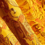 Brocart Lurex Fleur Jaune Rouge Doré - Ribes y Casals