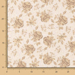 Retal Brocado Flor Inglesa Tostado 50x140 cm - Ribes y Casals