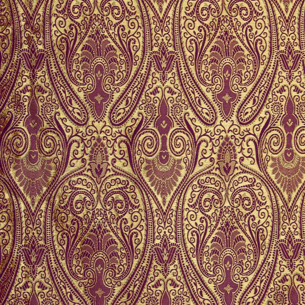 Tissu Jacquard Paisley Bourgogne - Ribes y Casals