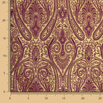 Tissu Jacquard Paisley Bourgogne - Ribes y Casals