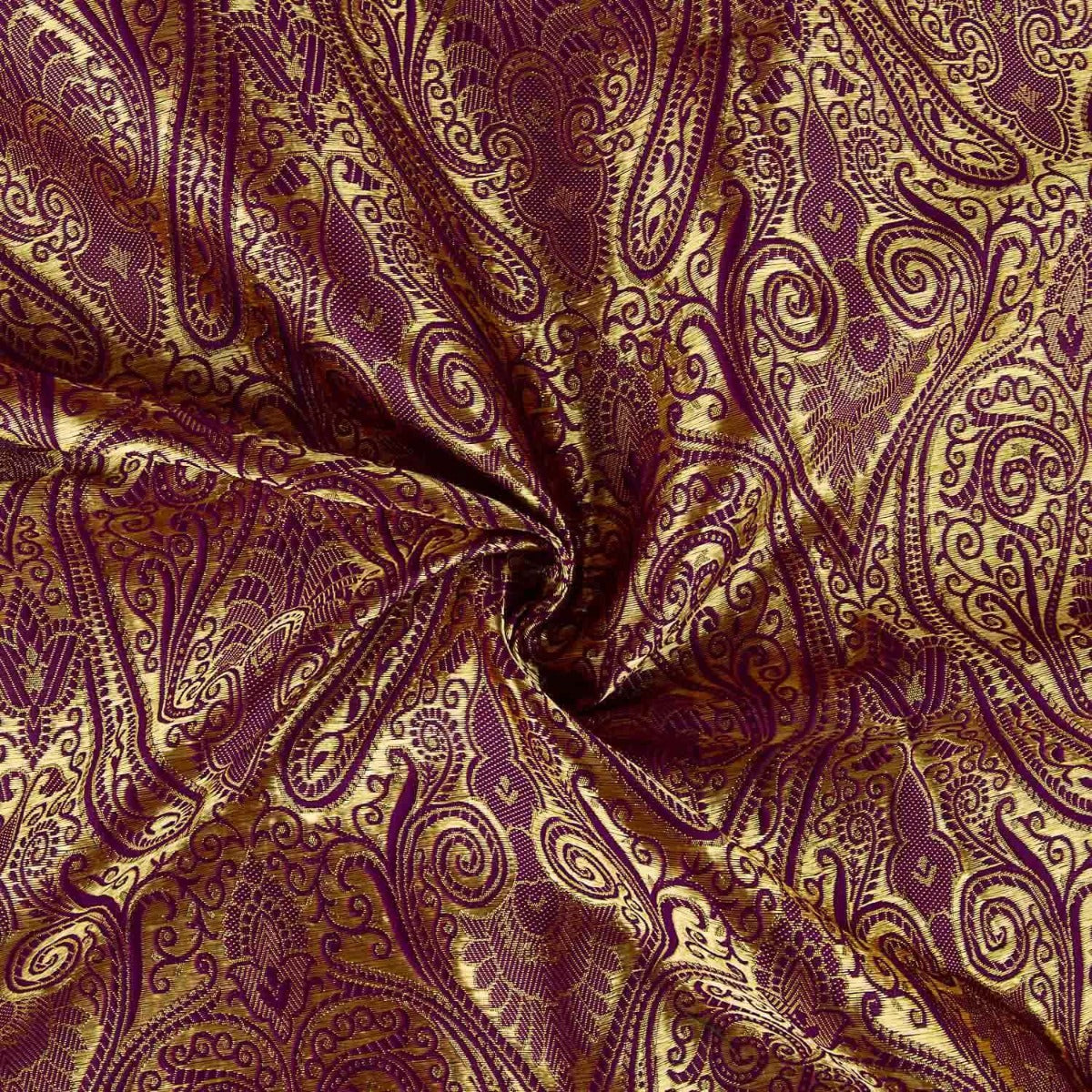 Tissu Jacquard Paisley Bourgogne - Ribes y Casals