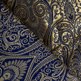Tissu Jacquard Paisley bleu marine - Ribes y Casals