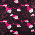 Brocart Roses Noires Fuchsia - Ribes y Casals