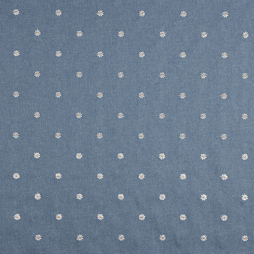 Chemise en denim léger brodé de marguerites - Ribes y Casals