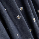 Chemise en jean brodée de marguerites foncées - Ribes y Casals