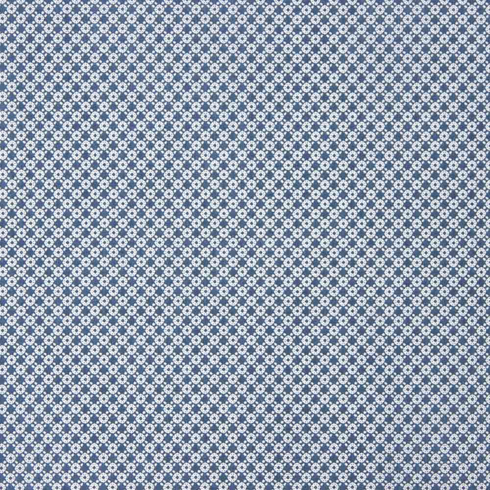 Mini-chemise en coton géométrique bleue - Ribes y Casals