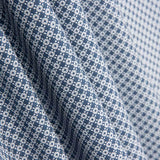 Mini-chemise en coton géométrique bleue - Ribes y Casals