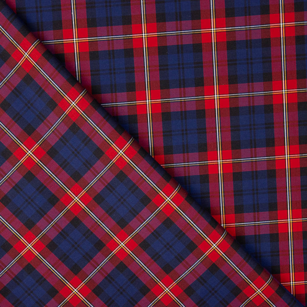 Chemise en coton tartan bleu marine - Ribes y Casals