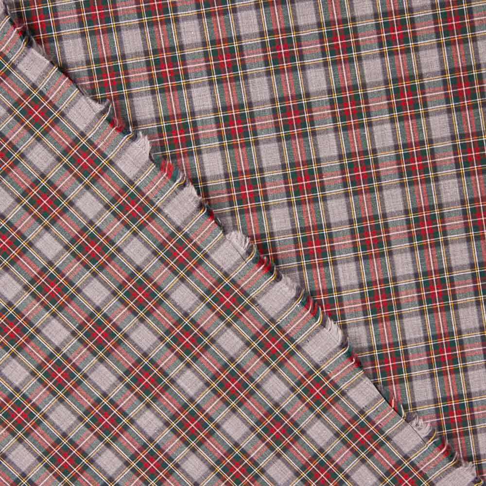 Chemise en coton tartan grise - Ribes y Casals