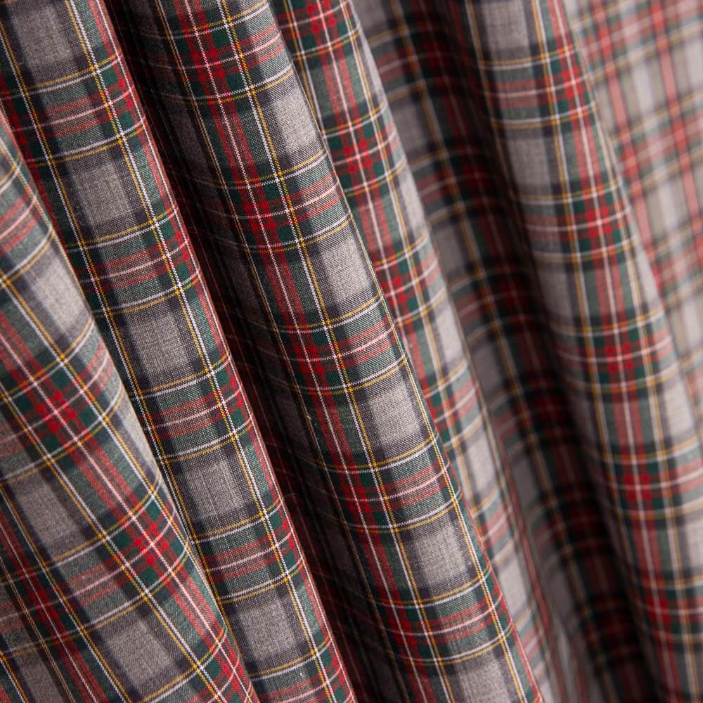 Chemise en coton tartan grise - Ribes y Casals