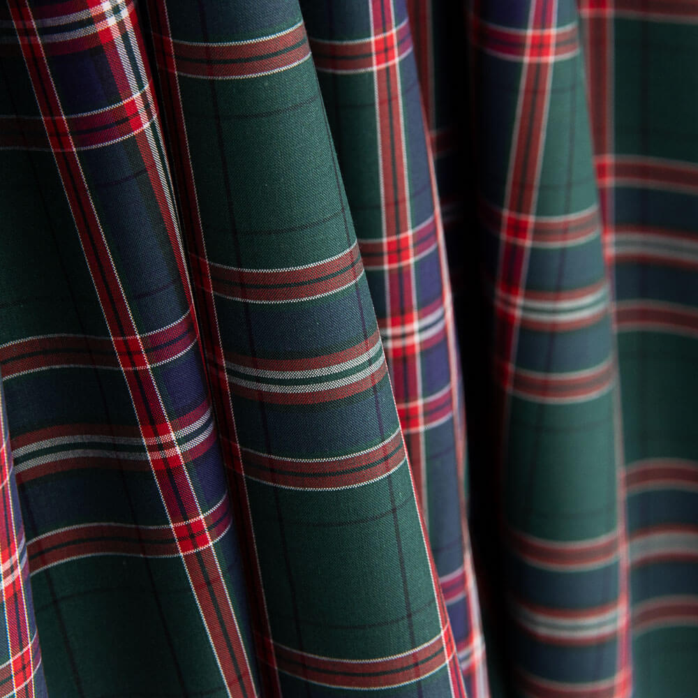 Chemise en coton tartan verte - Ribes y Casals