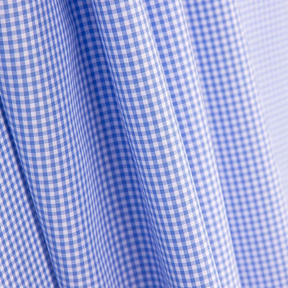 Chemise en coton vichy bleu clair - Ribes y Casals