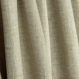 Chambray lin-coton à chevrons beige verdâtre - Ribes y Casals