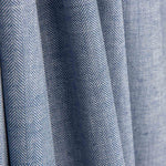 Chambray lin-coton à chevrons bleu - Ribes y Casals