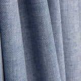 Chambray lin-coton à chevrons bleu - Ribes y Casals