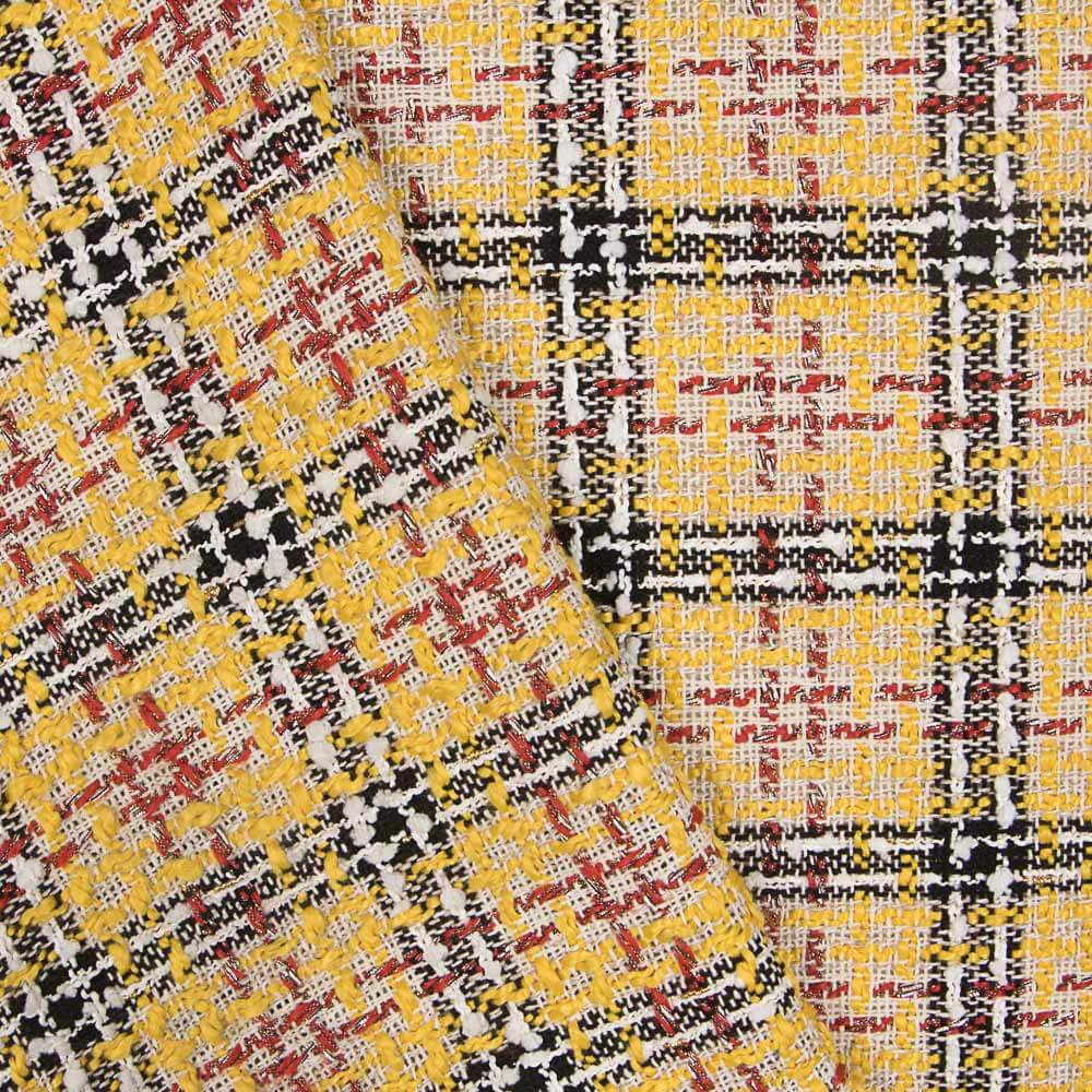 Tweed Laine Jaune Carreaux Bicolore - Ribes y Casals