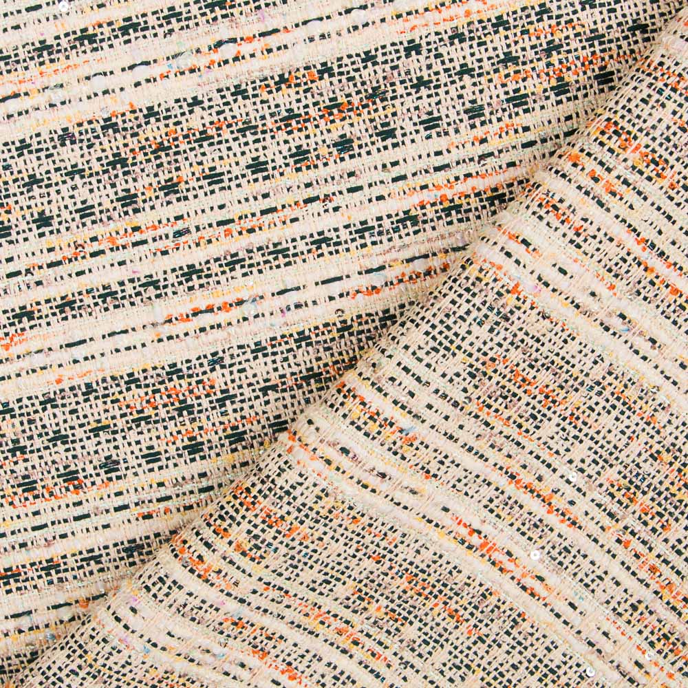 Tweed Listé Jaune Lamé - Ribes y Casals