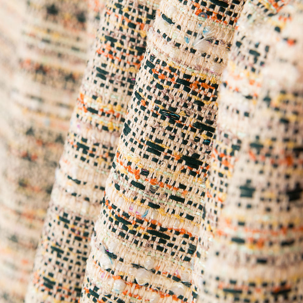 Tweed Listé Jaune Lamé - Ribes y Casals