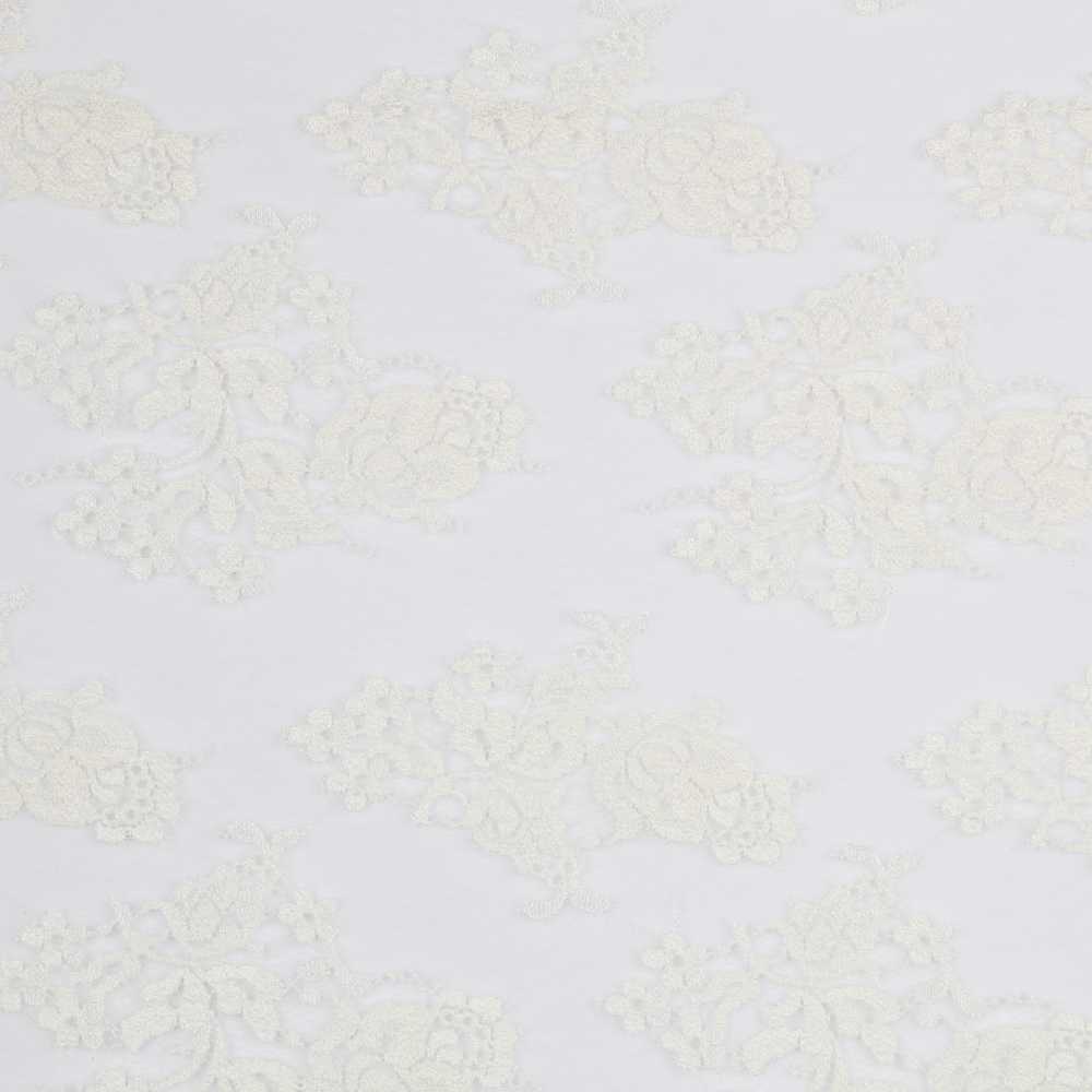 Tissu Chantilly Bouquet Fleurs Écru - Ribes y Casals