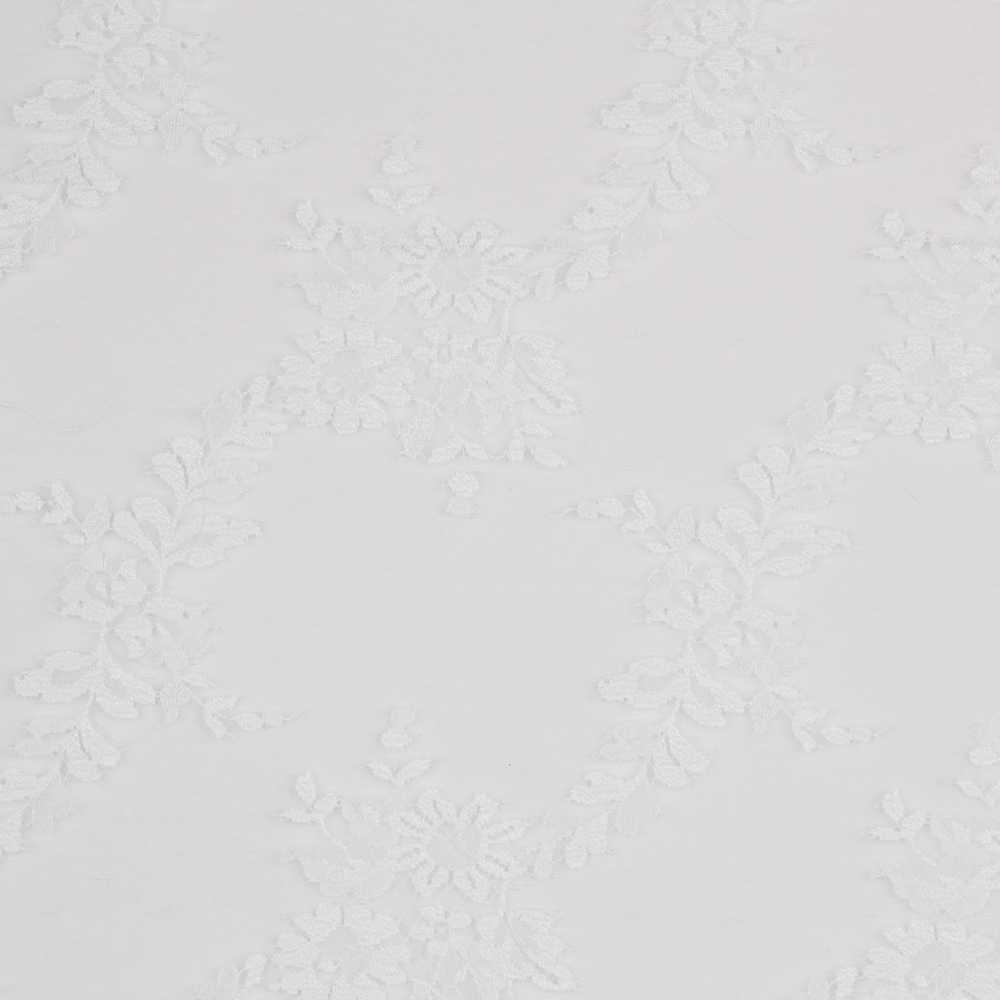 Tissu Chantilly Médaillon Blanc Naturel - Ribes y Casals