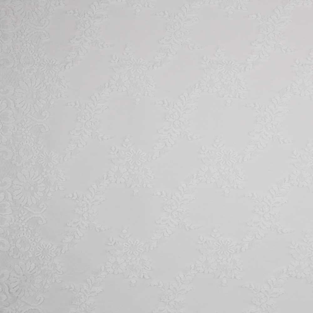 Tissu Chantilly Médaillon Blanc Naturel - Ribes y Casals