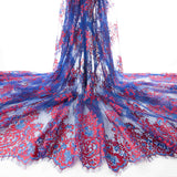 Dentelle Chantilly Bicolore Bleu-Fuchsia - Ribes y Casals