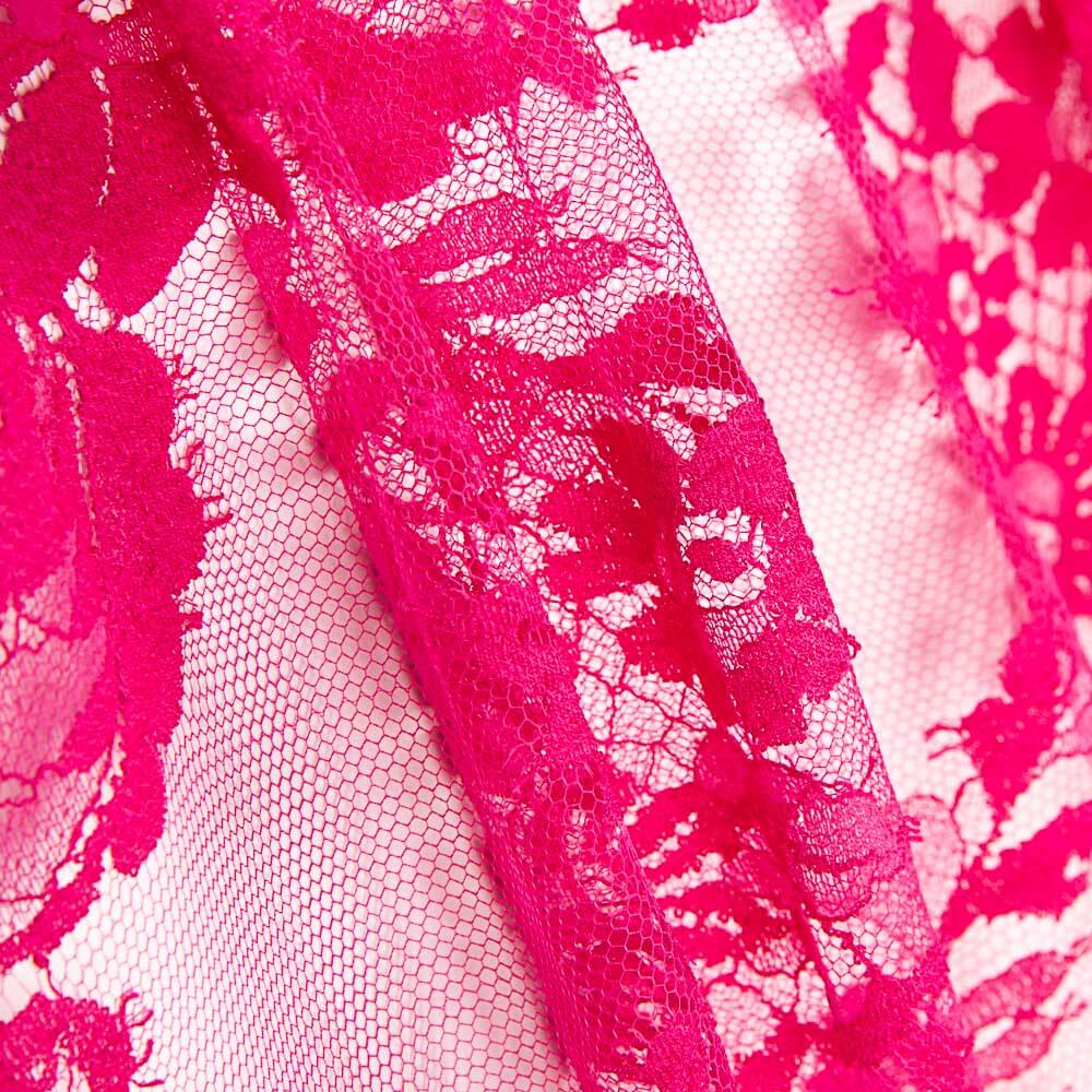 Tissu Chantilly Fleur Fuchsia - Ribes y Casals