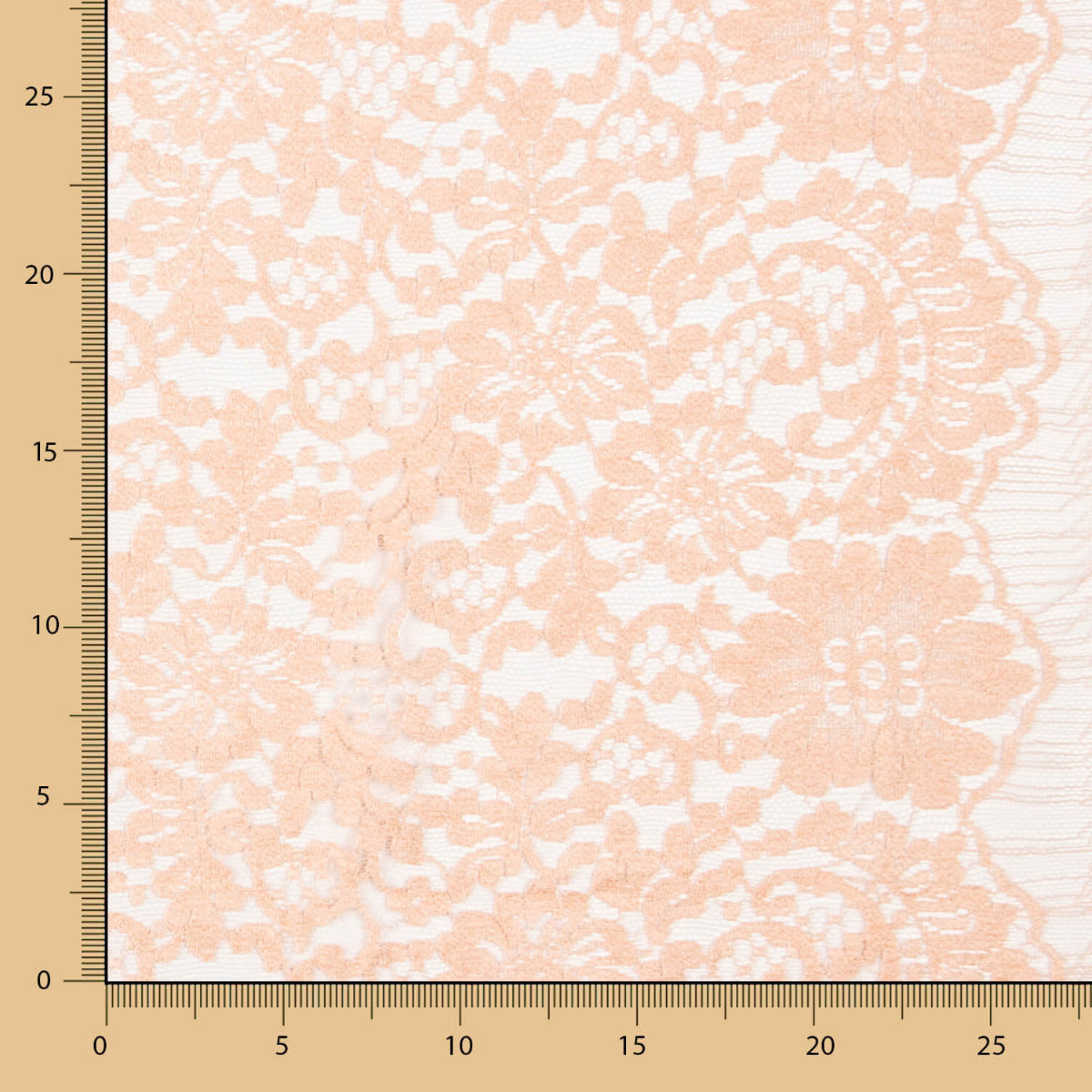 Tissu Chantilly Fleur Saumon - Ribes y Casals