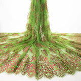 Dentelle Chantilly Bicolore Vert-Fuchsia - Ribes y Casals