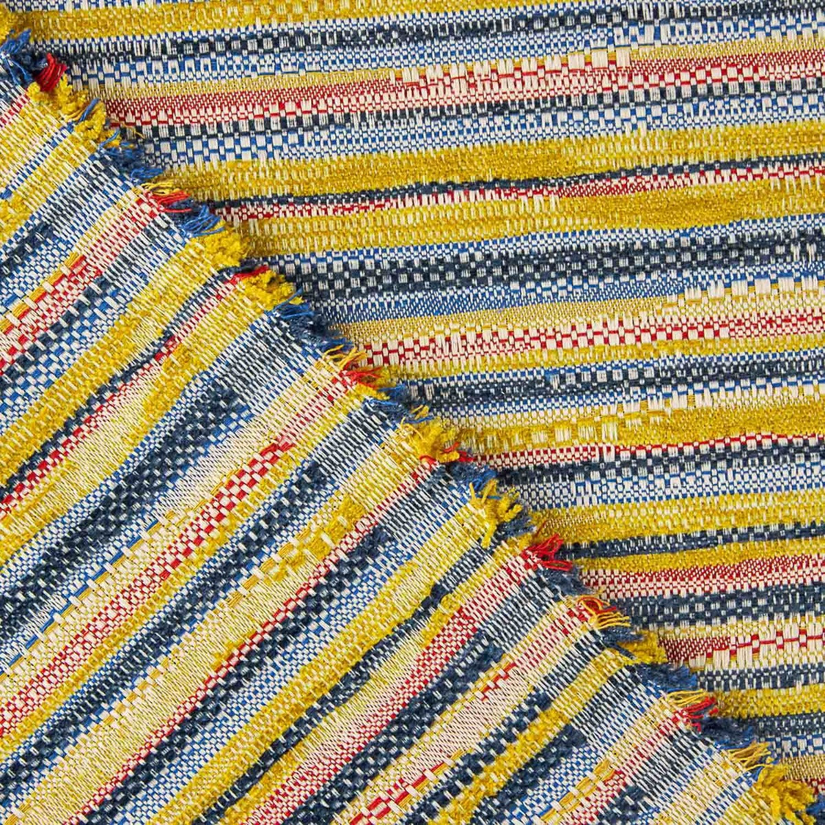 Tissu d&#39;ameublement Chenille rayé moutarde - Ribes y Casals