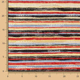 Tissu d&#39;ameublement Chenille rayé rouge - Ribes y Casals