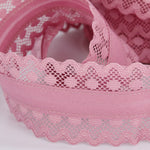 Biais Dentelle Ruban Rose 53mm - Ribes y Casals