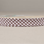 Ruban Biais Vichy Marron 18mm - Ribes y Casals