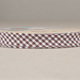 Ruban Biais Vichy Marron 18mm - Ribes y Casals