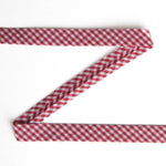 Ruban Biais Vichy Rouge 18mm - Ribes y Casals