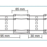 Ruban Froncé Rideau 75 Blanc 230x100 - Ribes y Casals