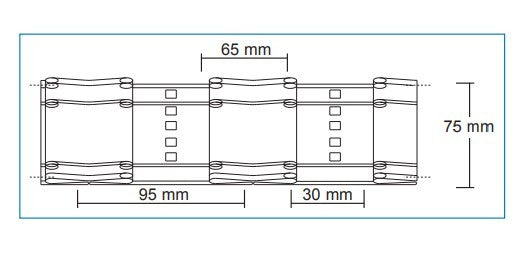 Ruban Froncé Rideau 75 Blanc 230x100 - Ribes y Casals
