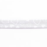 Ruban Biais Coeurs Gris 18 mm - Ribes y Casals